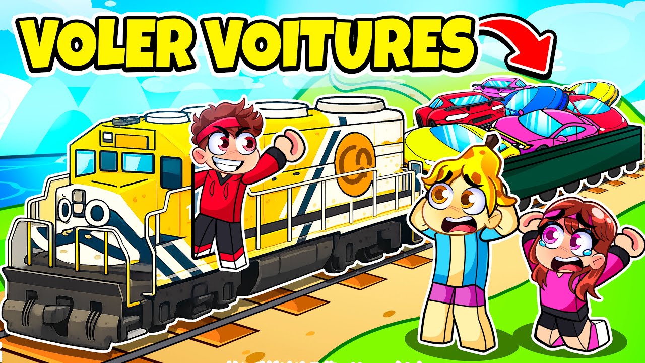 Je vole des VOITURES en utilisant le TRAIN sur GTA V !