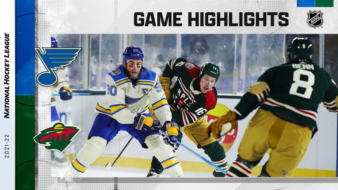 Blues @ Wild 1/1/22 | NHL Highlights