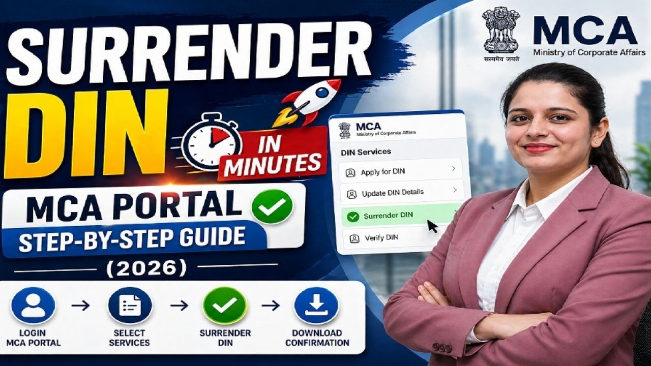 Surrender DIN in Minutes 🚀 | MCA Portal Step-by-Step Guide (2026)