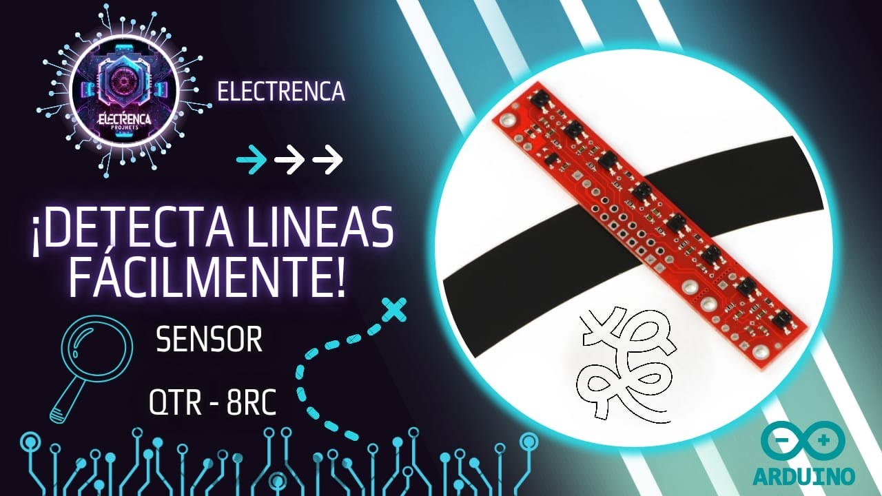 Detectar línea sensor QTR-8 |  Robot Seguidor de Línea!🚗🤖