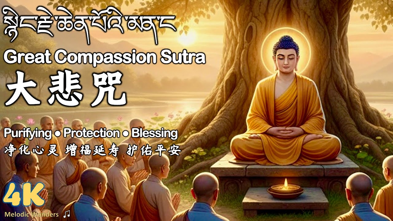 藏文梵音《大悲咒》（སྙིང་རྗེ་ཆེན་པོའི་མན་ངག）｜低沉庄严 · 至诚诵持｜净化心灵 · 守护平安｜Tibetan Great Compassion Mantra #大悲咒