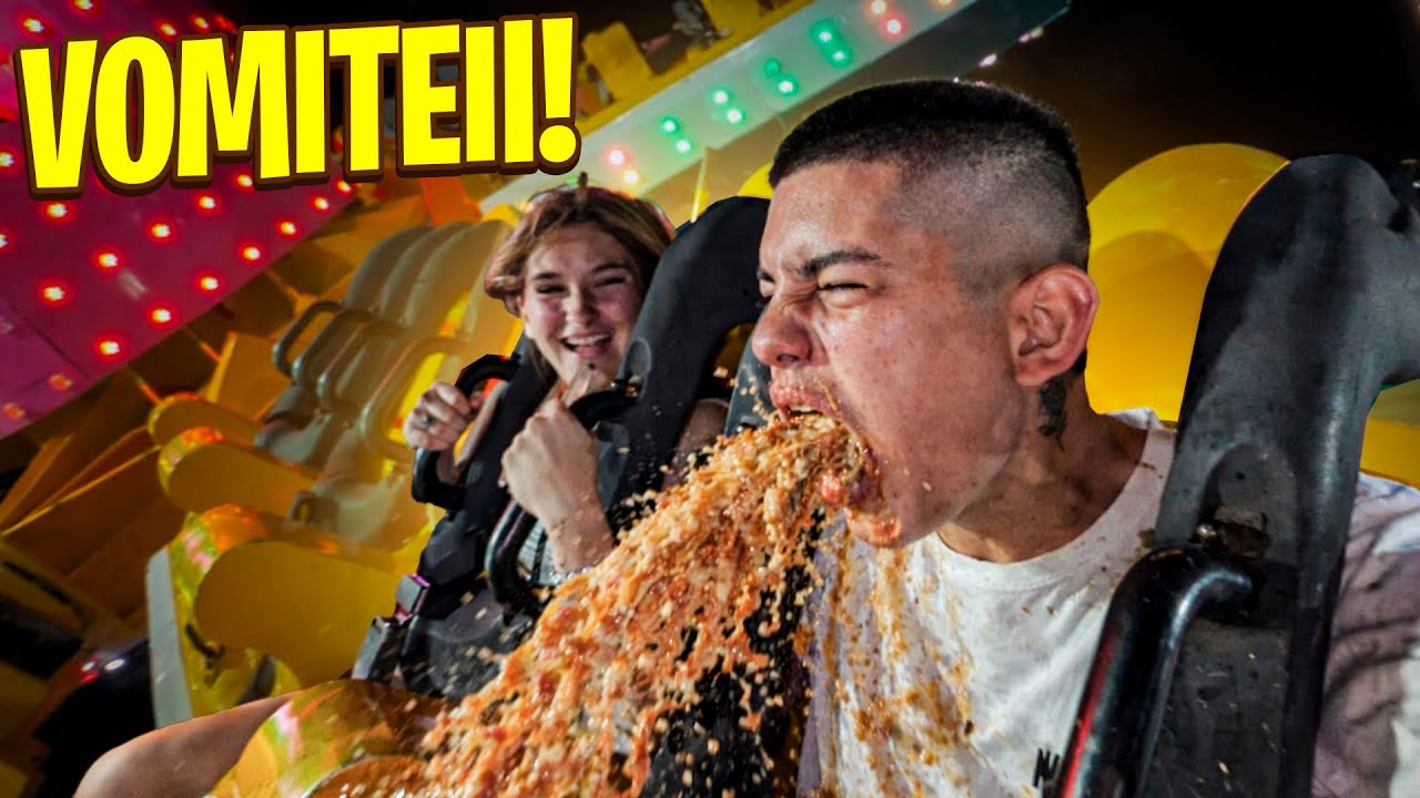 LEVEI MINHA NAMORADA NO PARQUE DE DIVERSÃO E PASSEI MUITO MAL...🤮