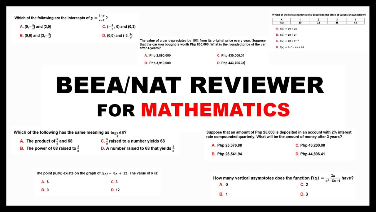 BEEA OR NAT REVIEWER FOR MATHEMATICS