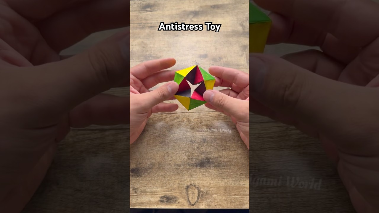 ORIGAMI ANTISTRESS TOY PAPER TUTORIAL | DIY STRESS RELIEF TOY ORIGAMI WORLD CRAFT | ORIGAMI FLEXAGON