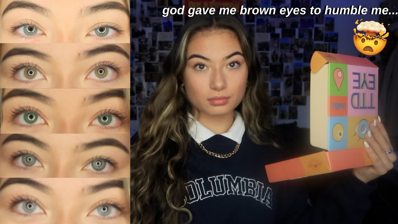 TTDEYE COLOURED CONTACTS  *in brown eyes* UNBOXING, REVIEW, TRY ON