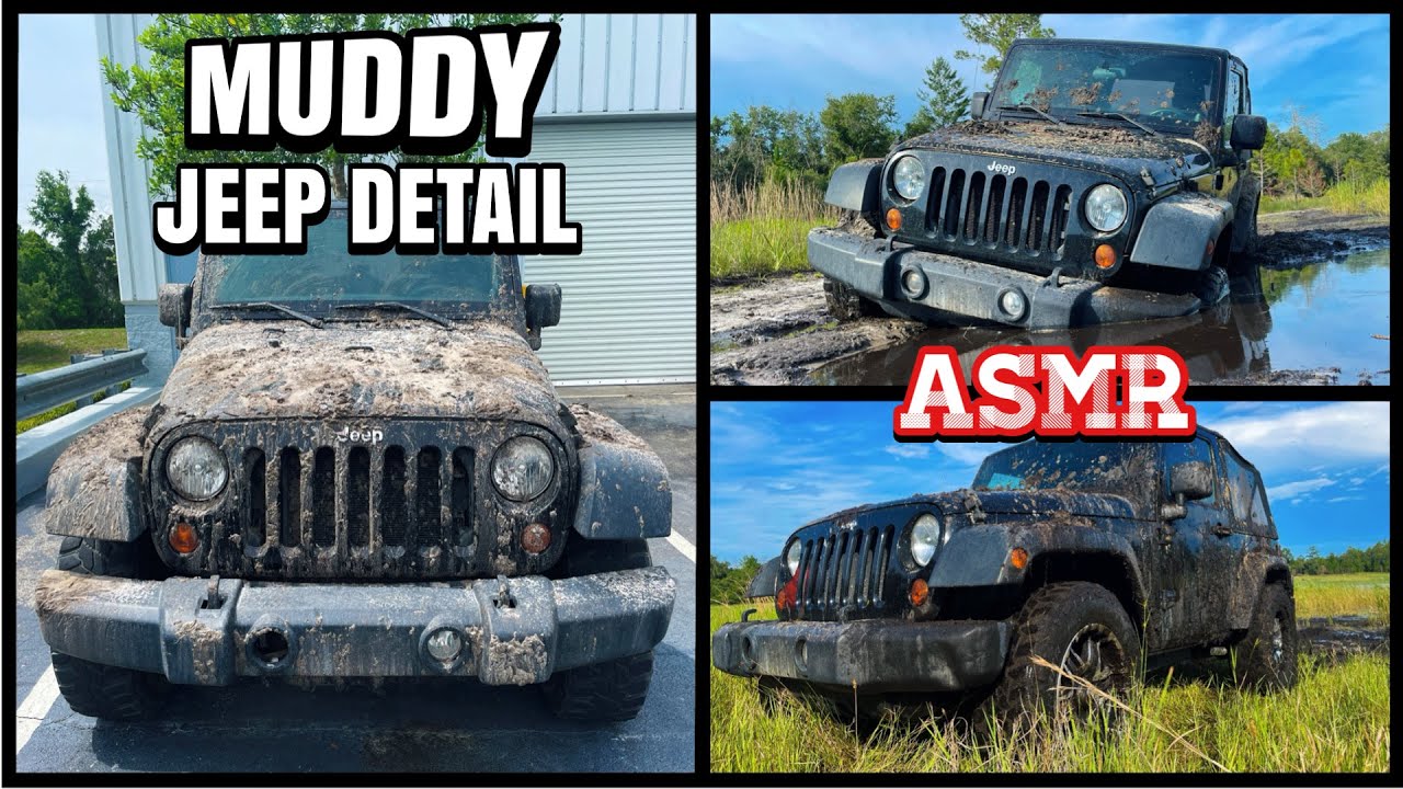 Satisfying ASMR Deep Cleaning The Muddiest Jeep Wrangler! | Insane Disaster Detail Transformation!