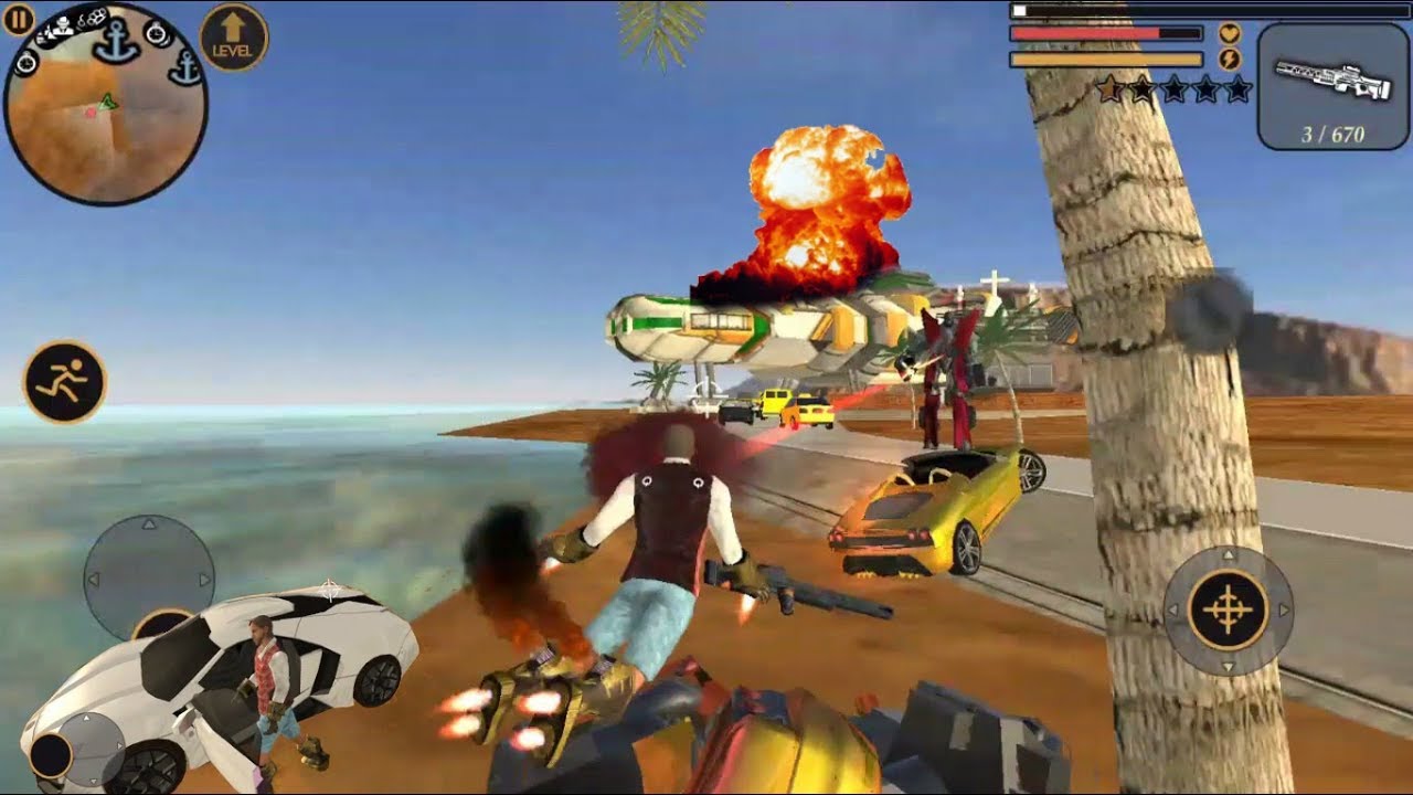► Vegas Crime Simulator #23 (Naxeex LLC) Superhero Vegas Crime vs Car Bot New Car Unlocked