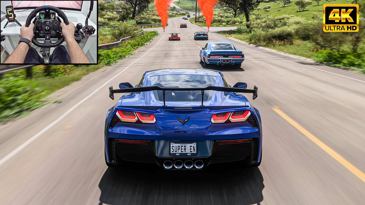Chevrolet Corvette ZR1 VS Track Toys - Forza Horizon 5 | Logitech G923 Steering Wheel