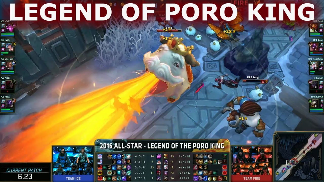 Team Ice vs Team Fire- Legend of Poro King | LoL All-Star Event 2016 Day 2 | ICE vs FIRE