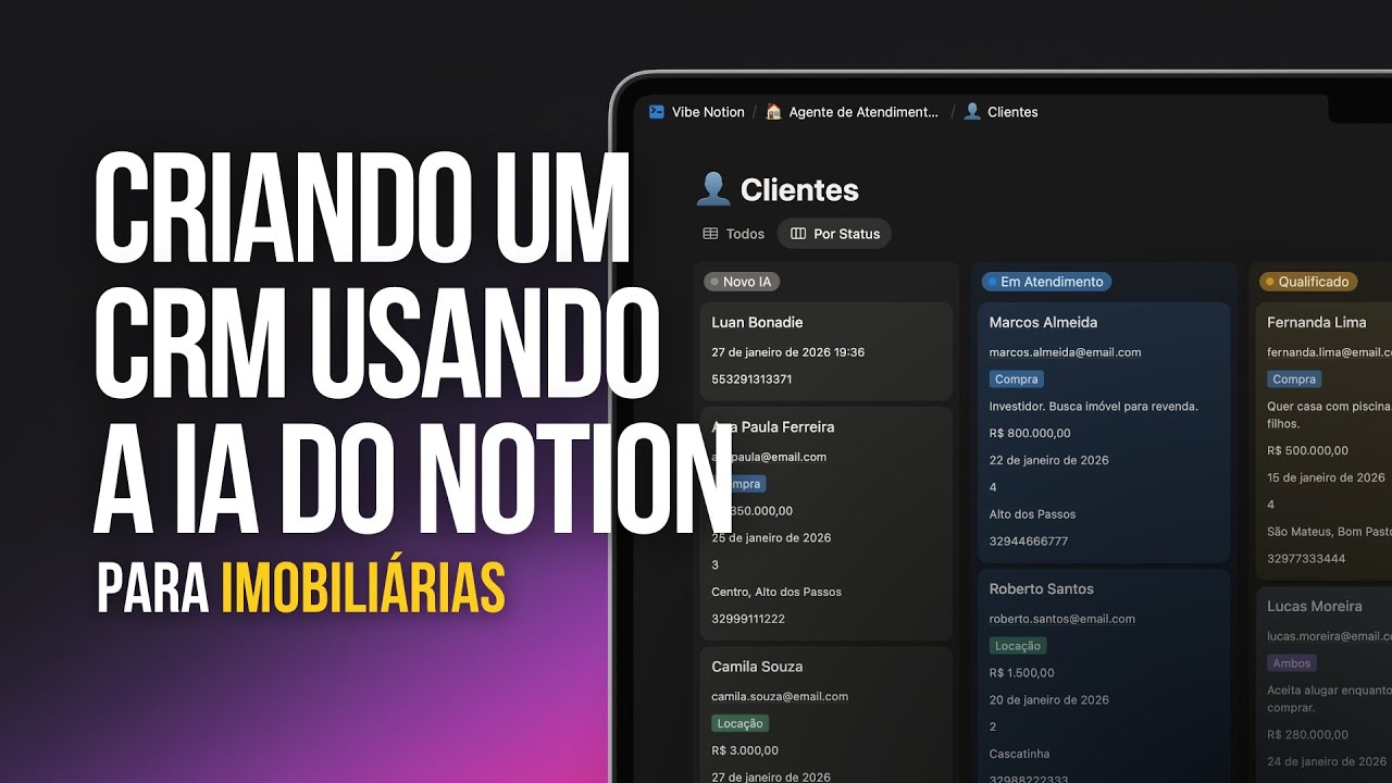 Criando Um CRM Pra Imobiliárias em Poucas Horas Usando a IA do Notion (Vibe Notion)