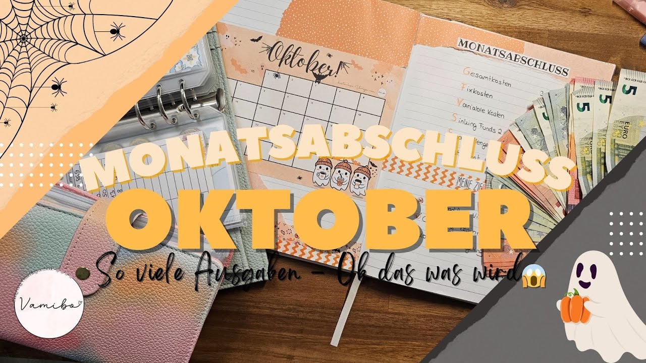 Monatsabschluss Oktober🎃 So viele Ausgaben - Ob das was wird😱 Geld sparen mit der Umschlagmethode🍁