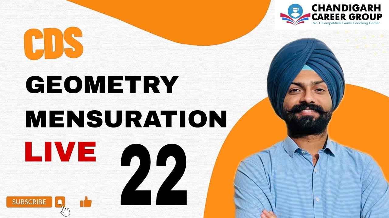 Geometry and mensuration class 22 for CDS by Sandeep Brar