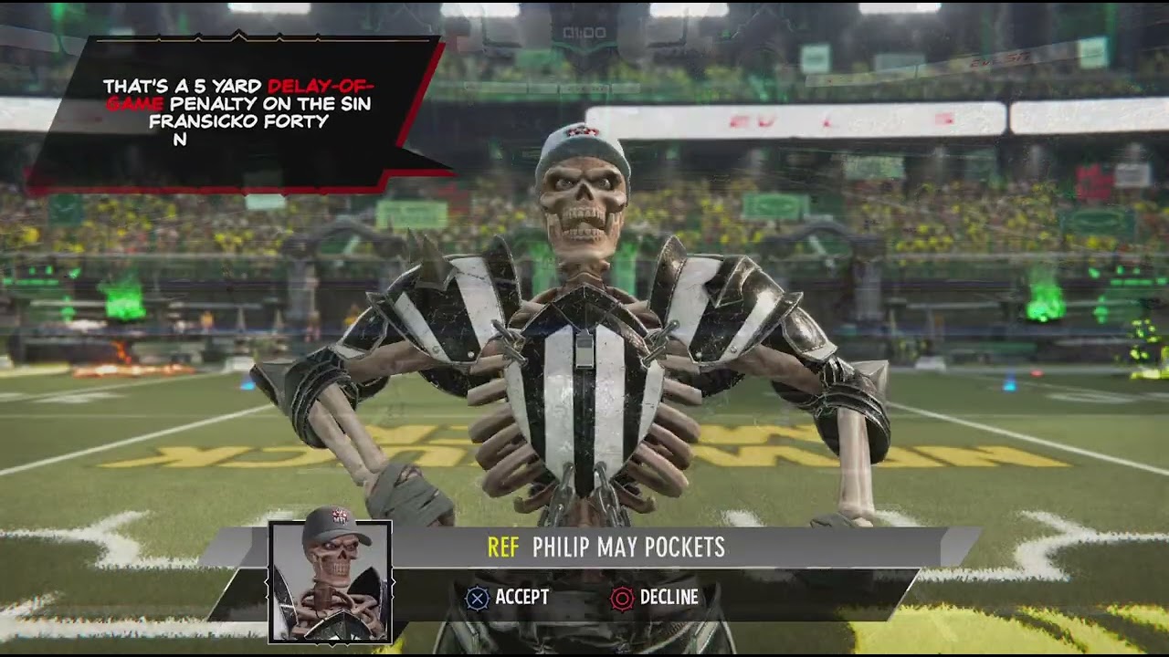 Mutant Football League 2 Game 048 Sin Fransicko Forty Nightmares vs New Yuck Muck