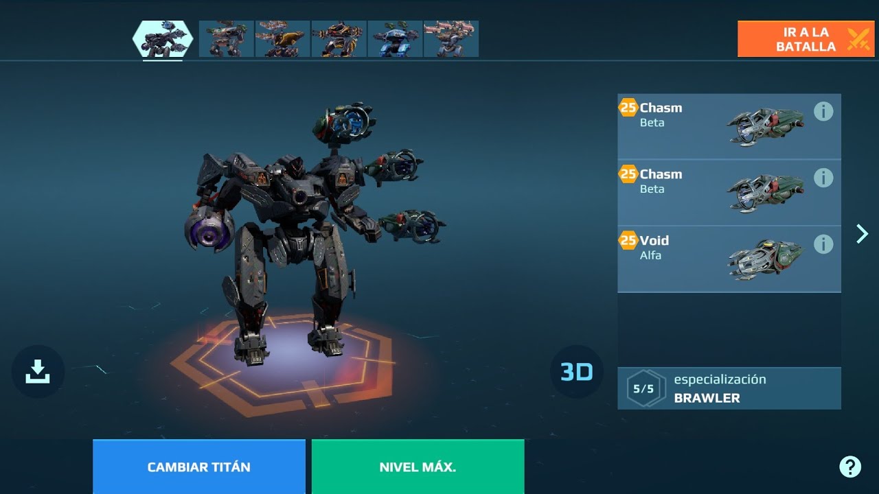 Mauler New Chasm Void War Robots WR