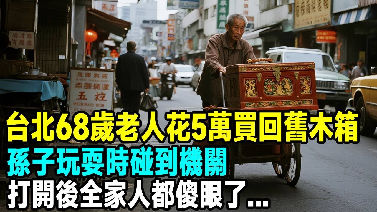 台北68歲老人花5萬買回舊木箱，孫子玩耍時碰到機關，打開後全家人都傻眼了...「茶桌老故事」