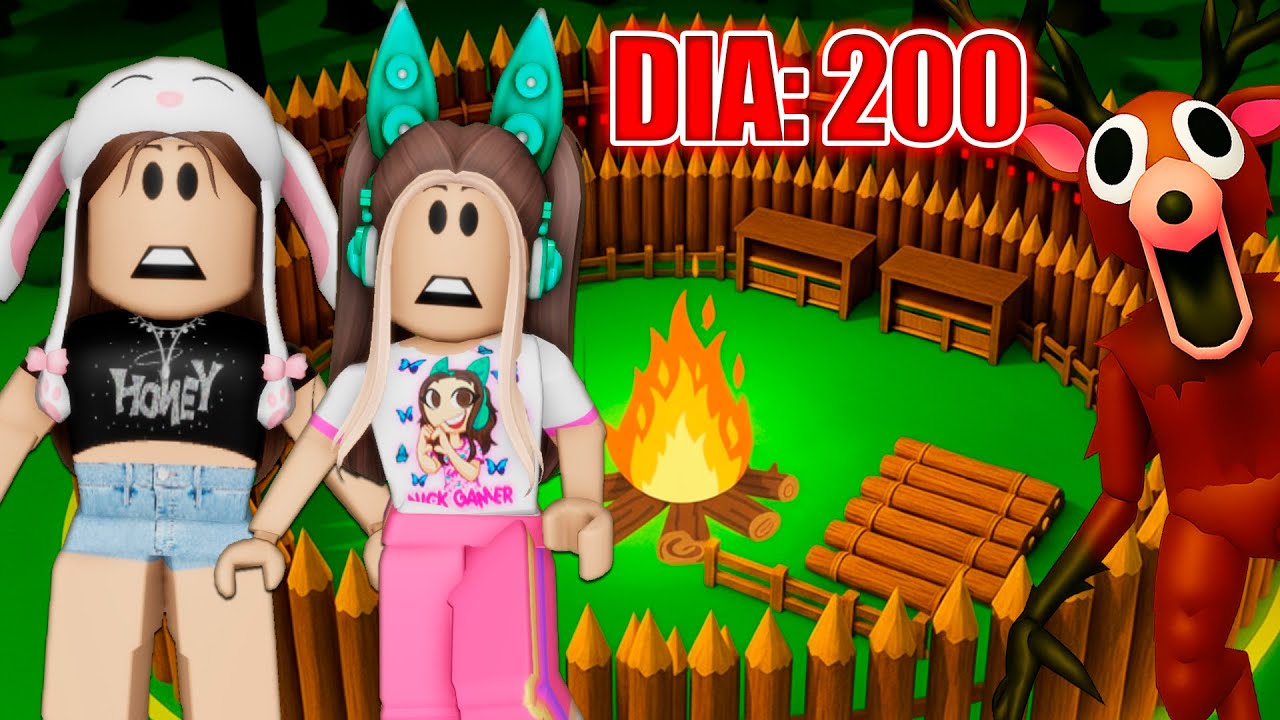 SOBREVIVEMOS 200 DIAS NA FLORESTA - Roblox