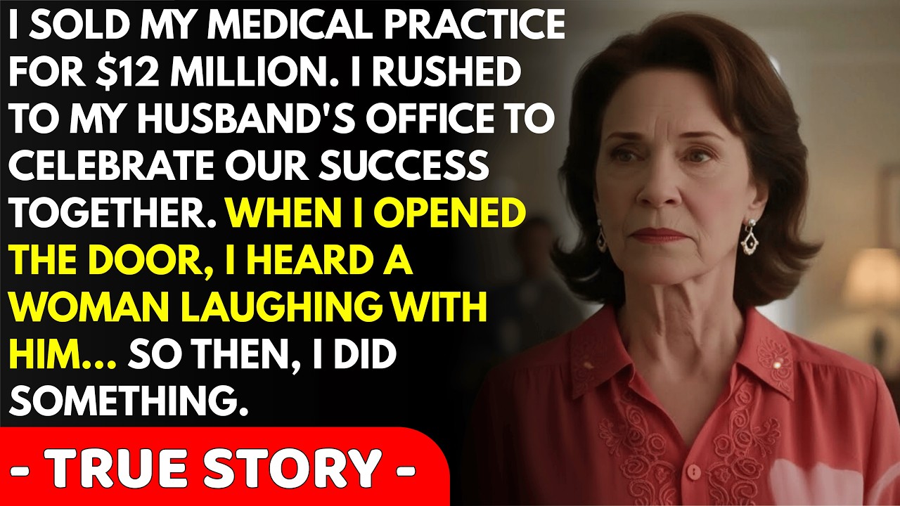 I sold my medical practice for $12 million. I rushed to my husband's office to celebrate. When...