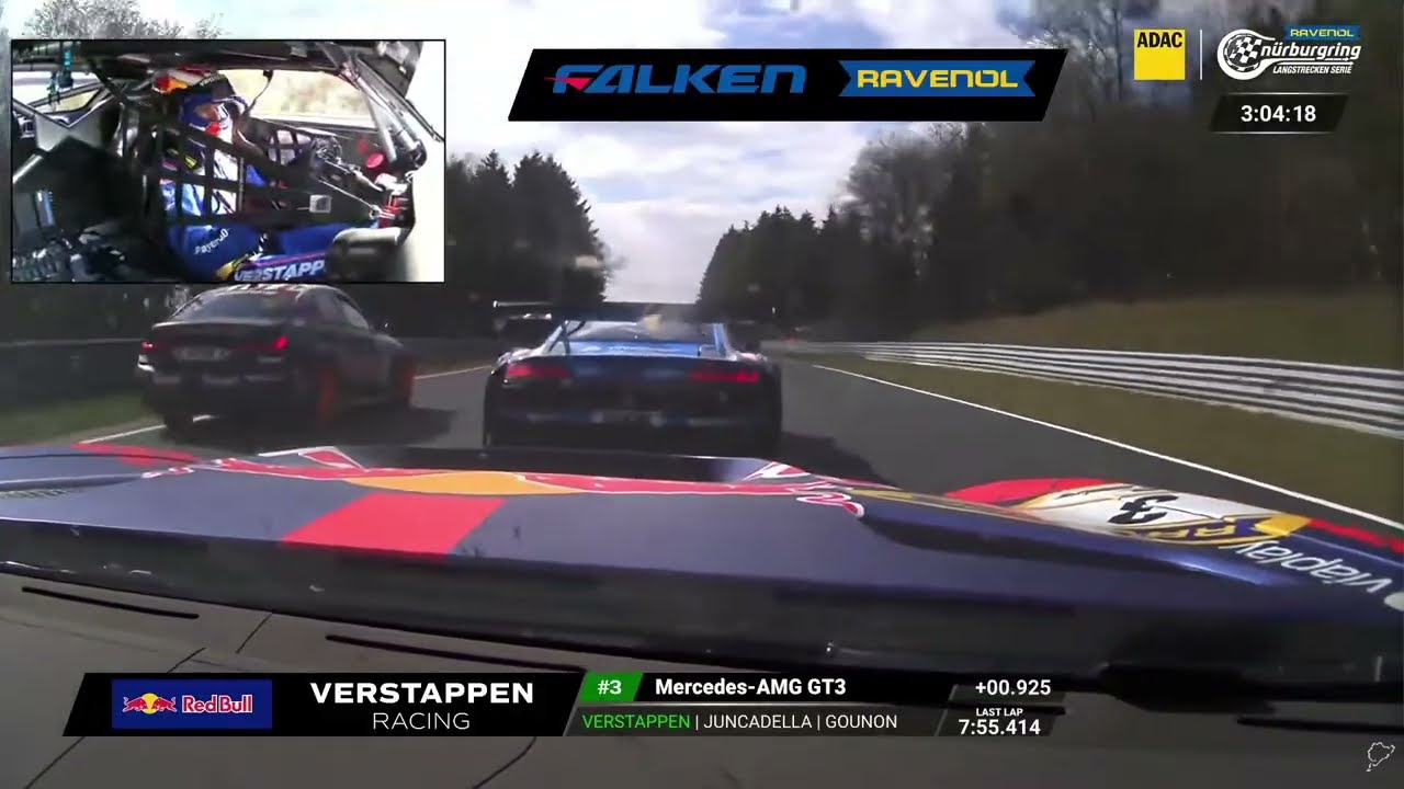 Max Verstappen VS Christopher Haase INSANE Battle For The Race Lead at the Nordschleife