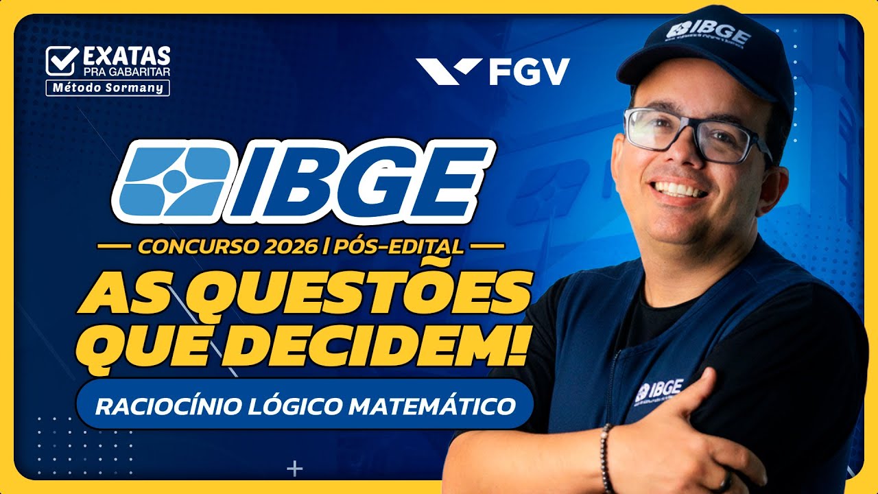 Concurso IBGE 2026: Questões que Decidem! (Raciocínio Lógico Matemático) 🎯📊