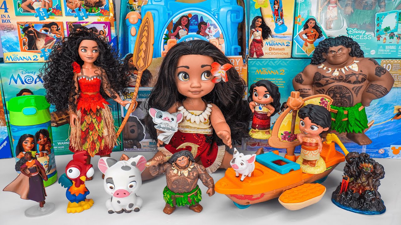 20 Mins 11 Disney Moana Cute Collection Toys Unboxing Review ASMR #cute #moana #disney