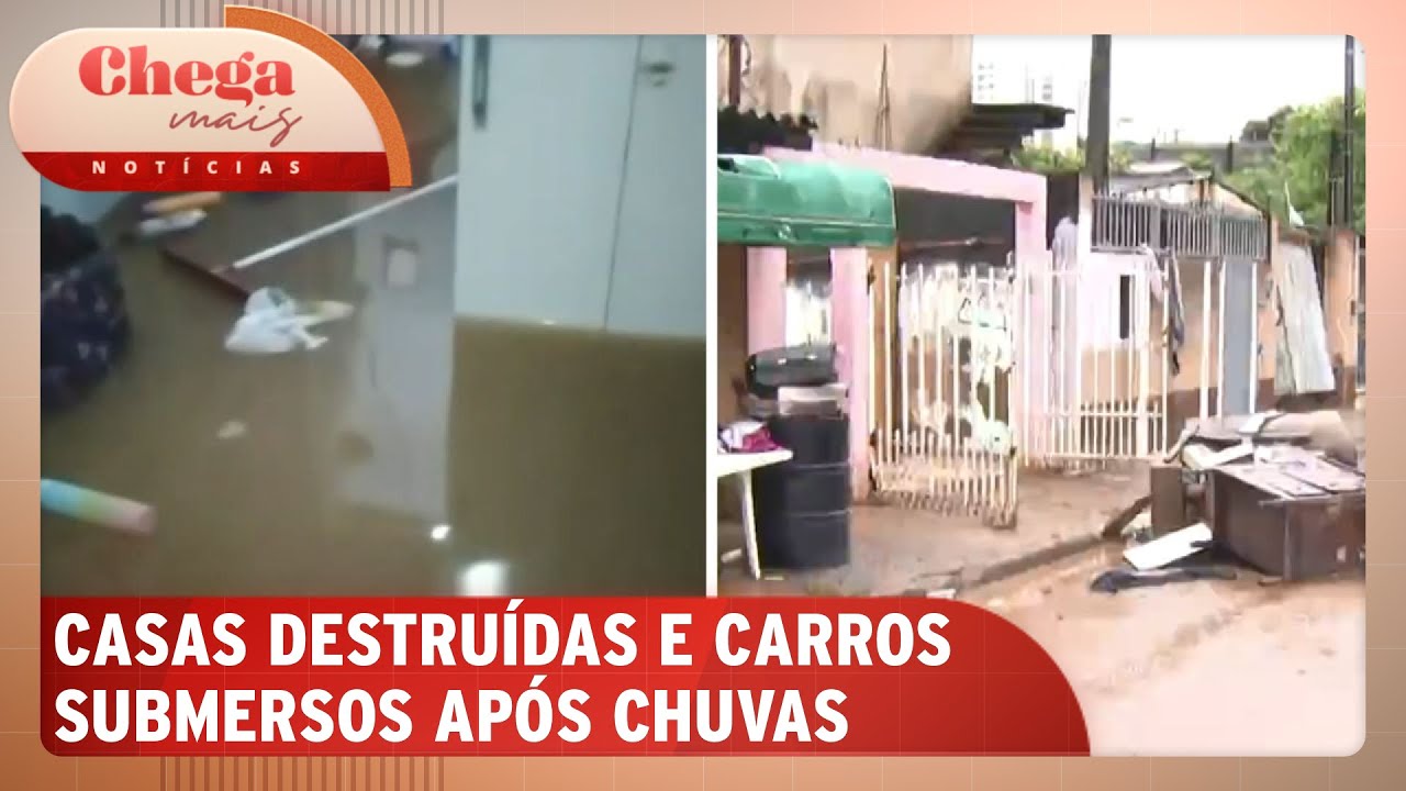 Chuva deixa rastro de lama dentro de casas invadidas pela água | Chega Mais Notícias (08/11/24)