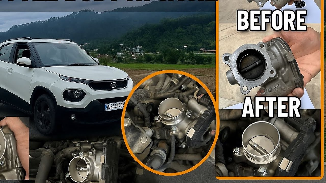 Throttle body cleaning in tata punch || थ्रोटल बॉडी क्लीनिंग इन टाटा पंच || #tata