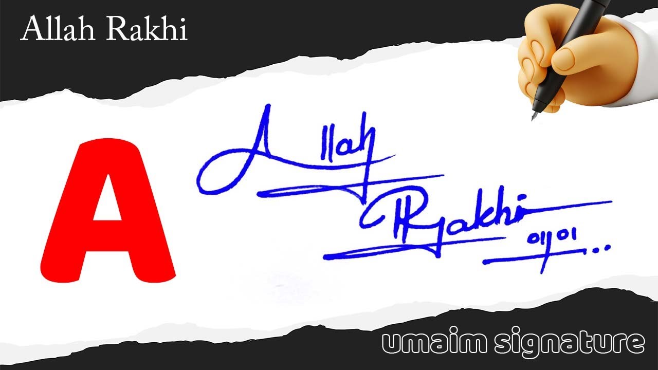 ❤️ Allah Rakhi Name Signature Request Done | How To Draw Signature | Signature Classes ❤️