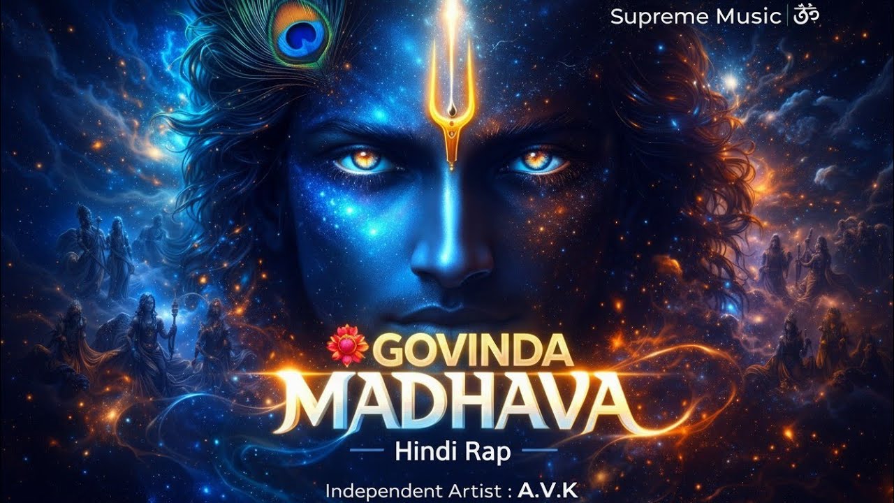 🕉️ Shree Krishna’s Govinda Madhava 🌺 | A Divine Hindi Rap | Supreme Music 🕉️ (A.V.K)| Cosmic Truth |