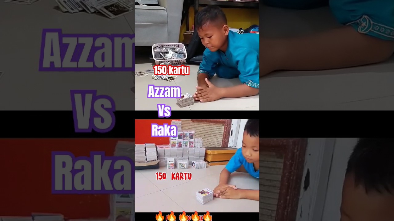 🔥AZZAM VS RAKA 🔥TUTOR 150/100 kartu #tepukkartu #gambaran #mainananak #kolaborasi
