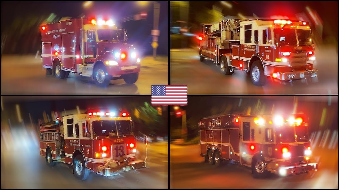 ⁴ᴷ Baltimore City Fire Department Working Fire & 2nd Alarm Response to Box 44-1