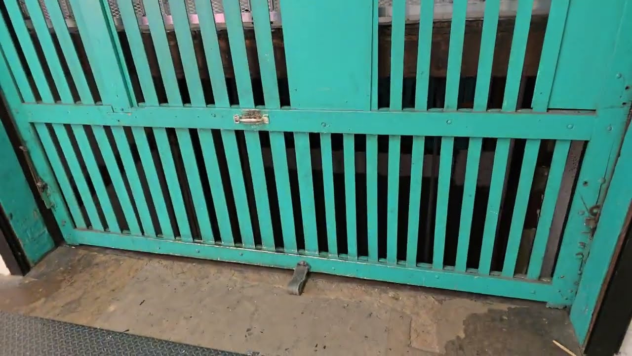 Modded Antique 1914 Llewellyn Traction Freight Elevator at San Pedro Bldg Downtown Los Angeles, CA