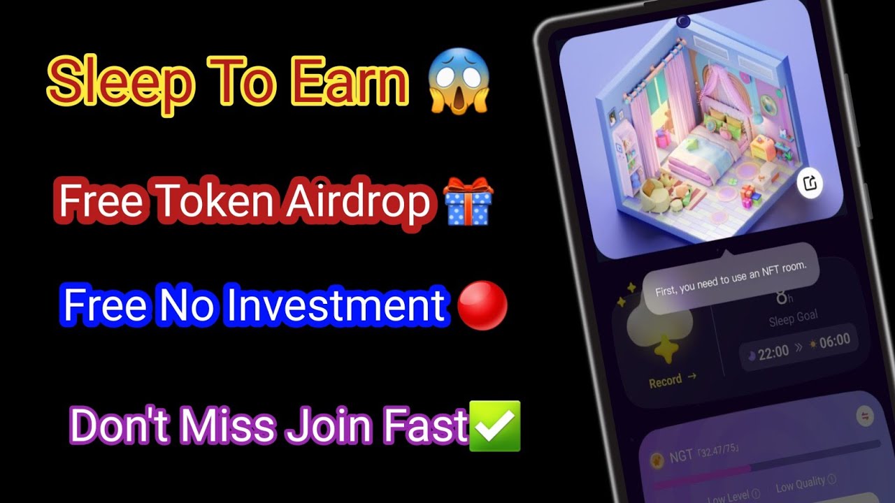 Sleep To Earn| Gosleep Free token || Gosleep.pro| 1000 NGT Token Free || Sleep & Earn Token Airdrop