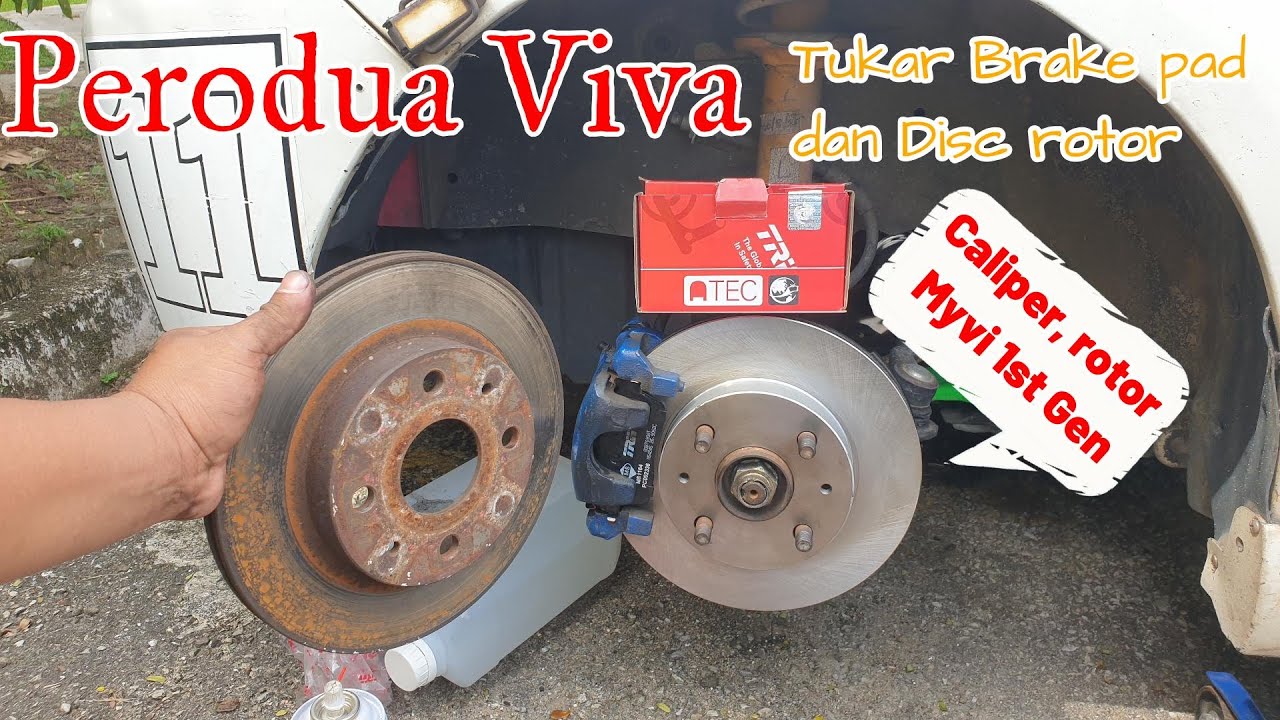 Perodua Viva | Tukar Brake Pad Dan Disc Rotor Tapi menggunakan brake Myvi 1st Gen.