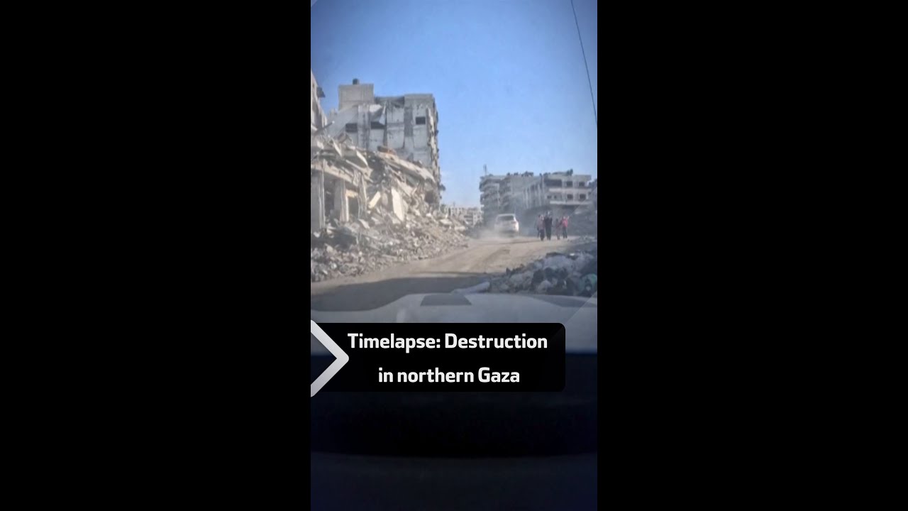 Timelapse Destruction in northern Gaza