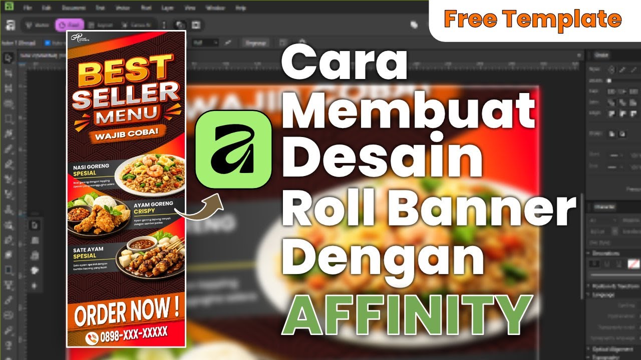 Cara Membuat Desain  Roll Banner Dengan Affinity