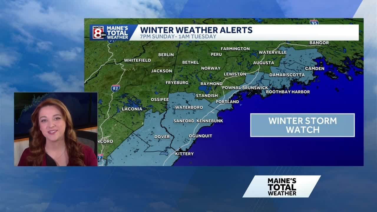 Extended look at Monday's winter storm