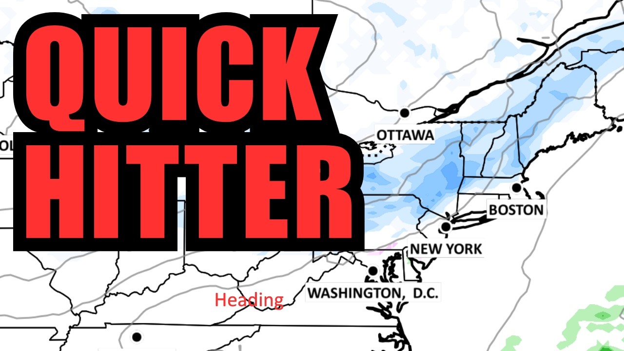 Quick hitter for Northeast this weekend