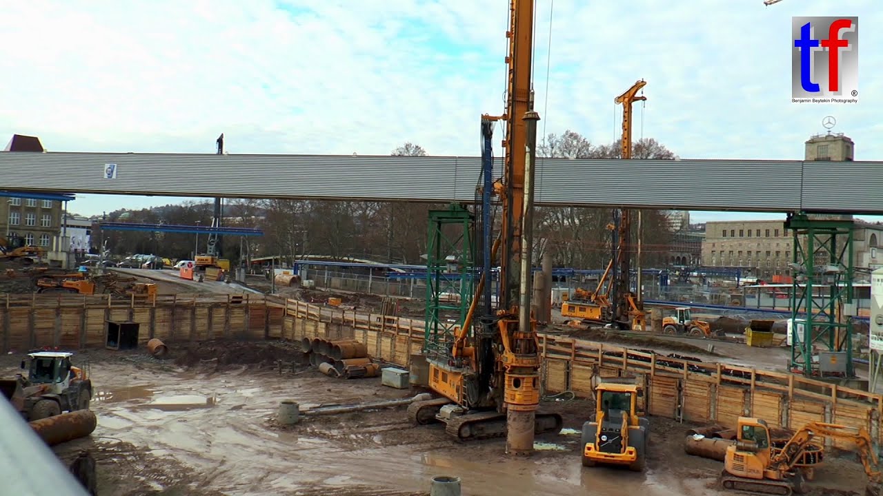 Stuttgart 21, PFA 1.1, Big Construction Site / Rund um den Hbf Stuttgart, Germany, 05.02.2016.