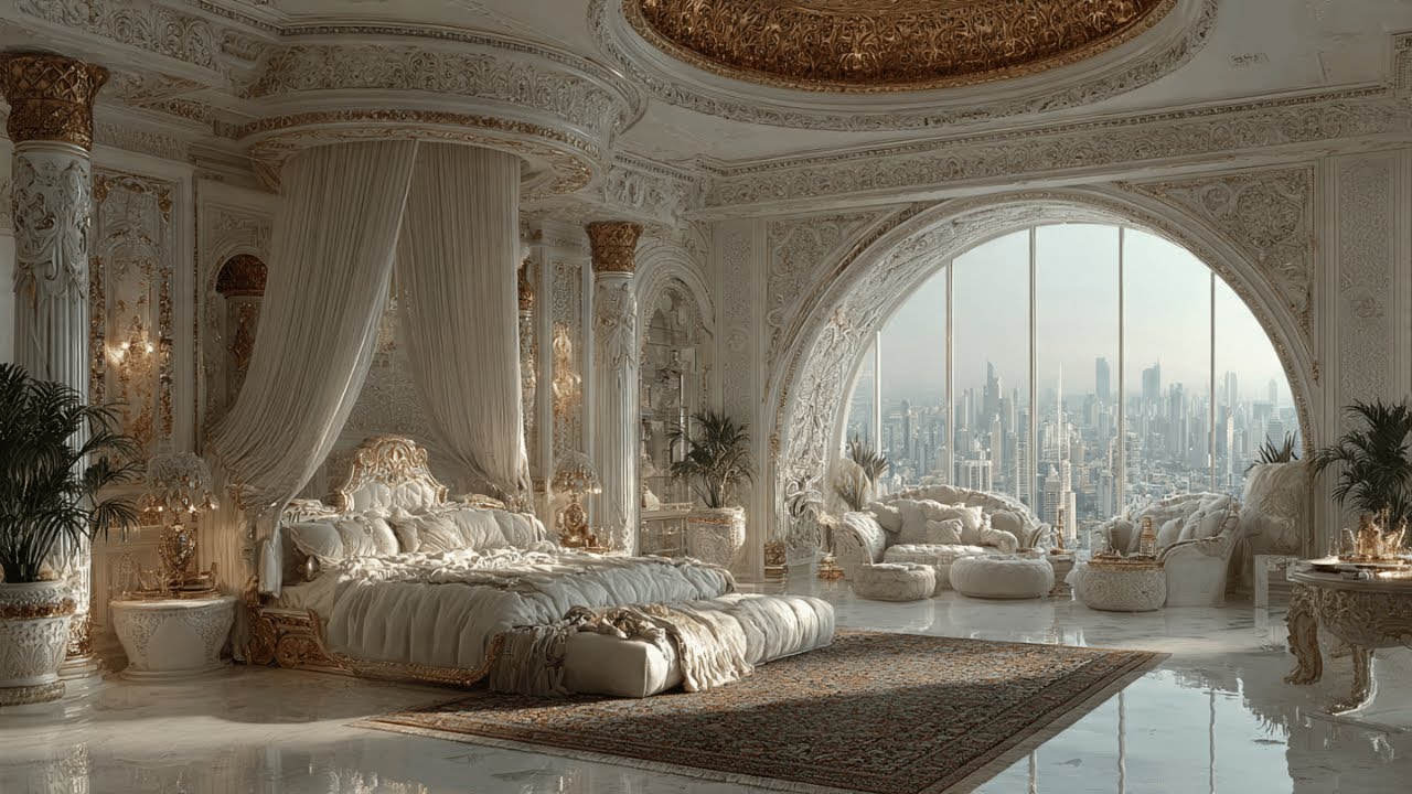 Most Expensive White Marble House Design | Royal Interior & Exterior Tour