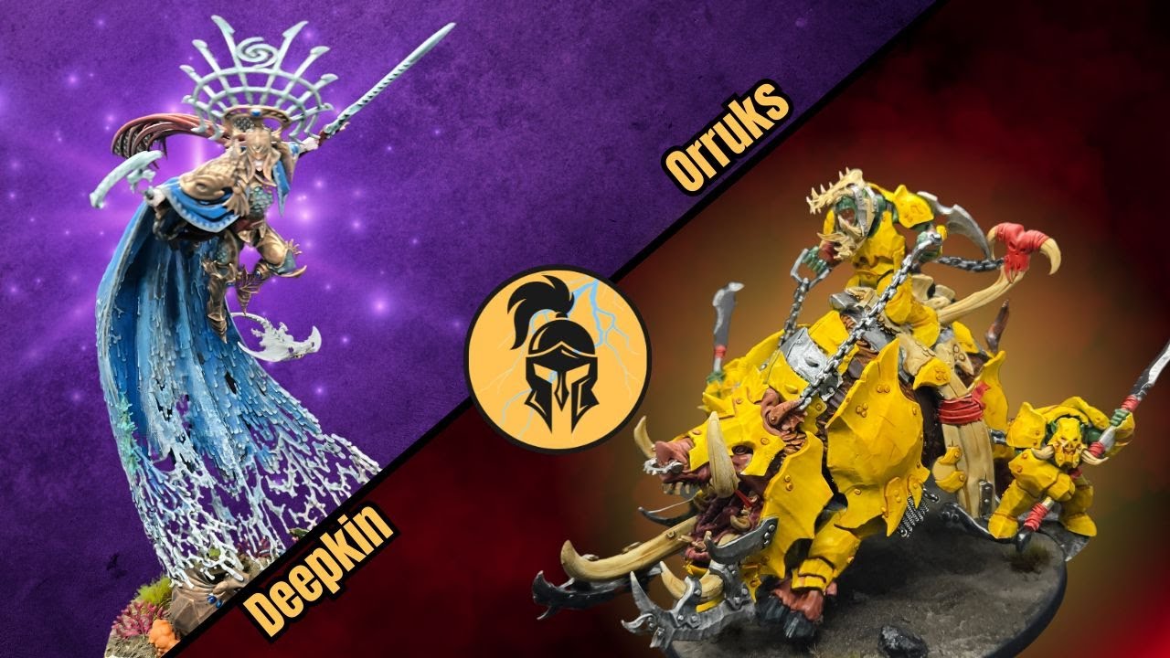 Idoneth Deepkin vs Orruk Warclans Ironjawz Grunta Stampede | Age of Sigmar Battle Report 🌊⚔️🐗