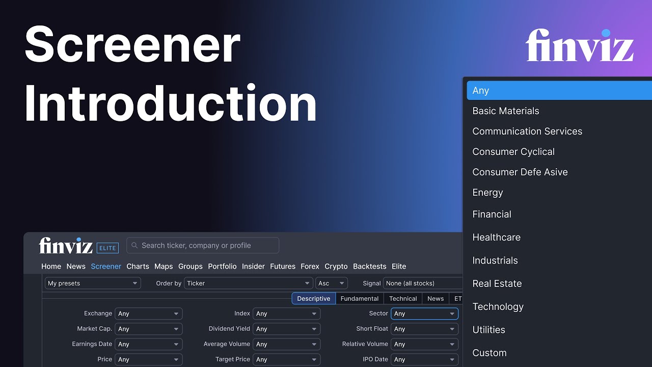 Finviz - Screener Introduction