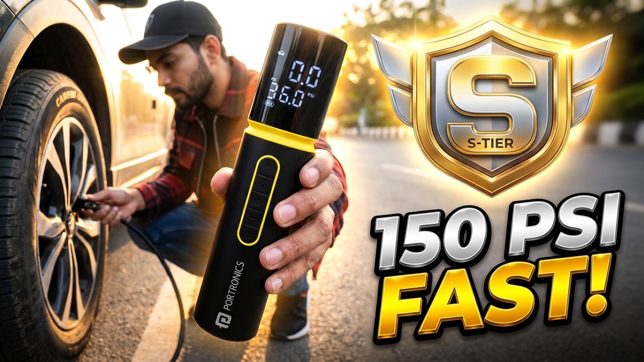 Portronics Vayu 5.0 & 4.0 Tyre Inflator for CAR & BIKE | 150PSI Fast Inflation *UNBOXING & TESTING*