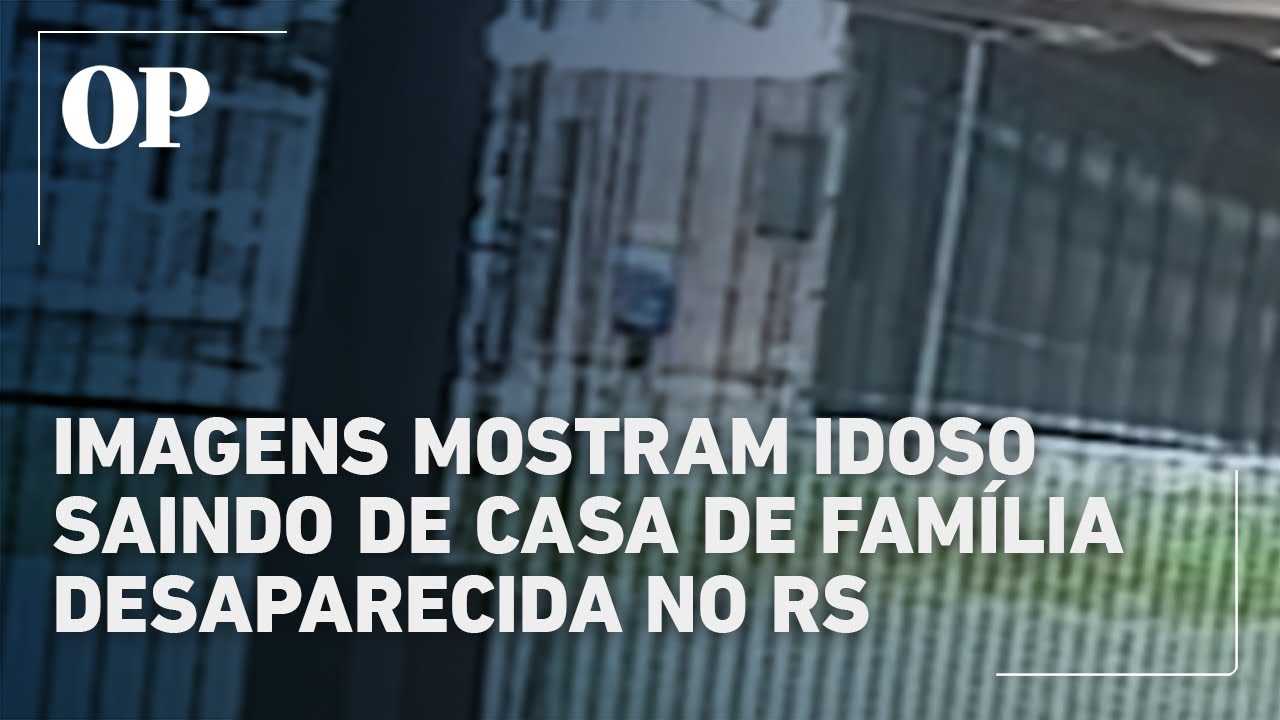 Imagens mostram idoso saindo de casa de fam&iacute;lia desaparecida em Cachoeirinha