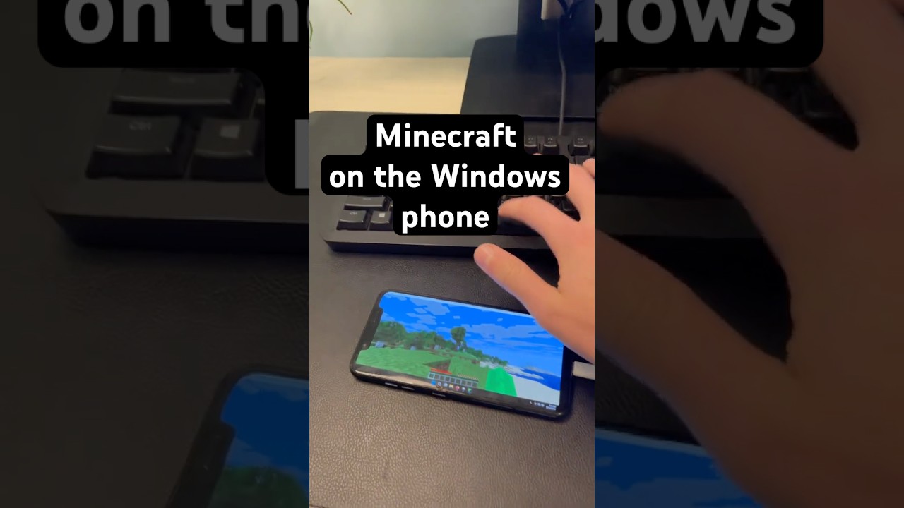 Minecraft running on a Windows phone #tech #gaming #windows #android #yaptech