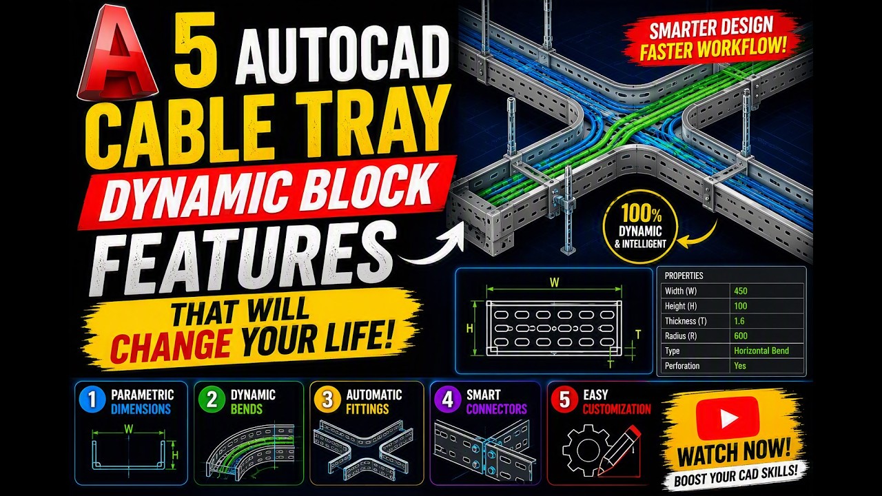 5 AUTOCAD Cable Tray Dynamic Block Features That Will Change Your Life
