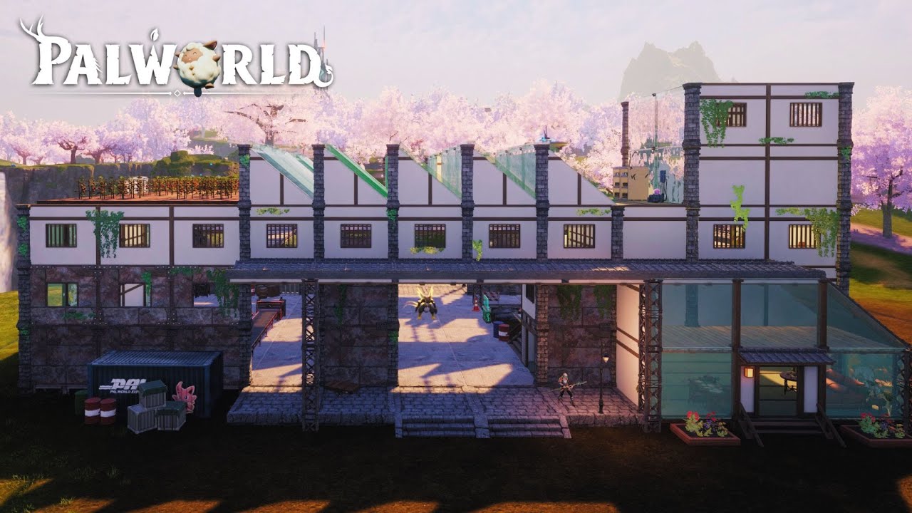 Palworld: Functional Overgrown Factory Base Design