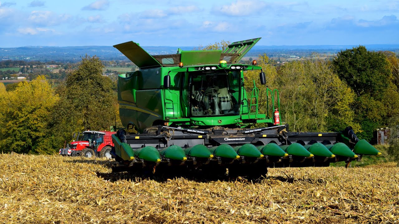 JOHN DEERE S690i de l'ETA Bailly🟢 HILL MASTER 😱 GERINGHOFF 10 RANGS au couleur JD🤩🌽