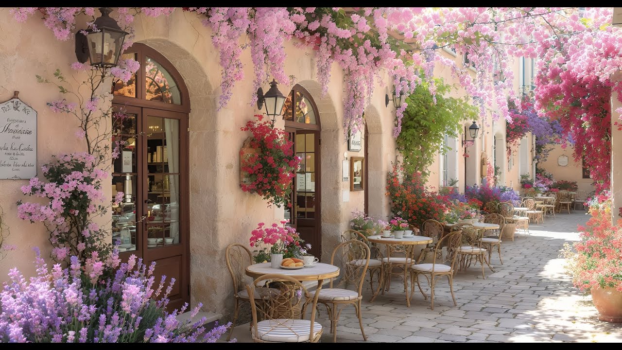 Morning at a Provence Café ☕🌿 | Peaceful Ambience & Light French Music