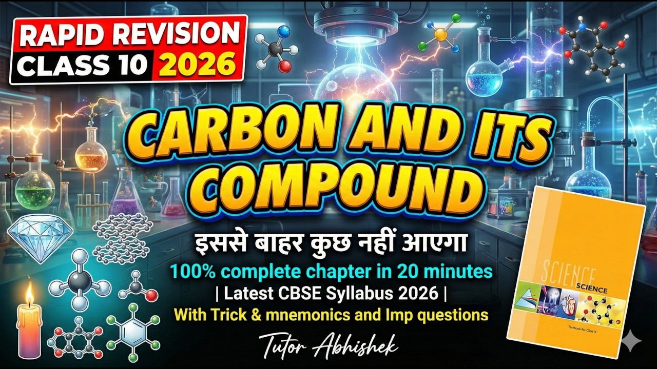 Carbon and Its Compounds Class 10 Science | Rapid Revision in 20 Minutes | Board Exam 2026