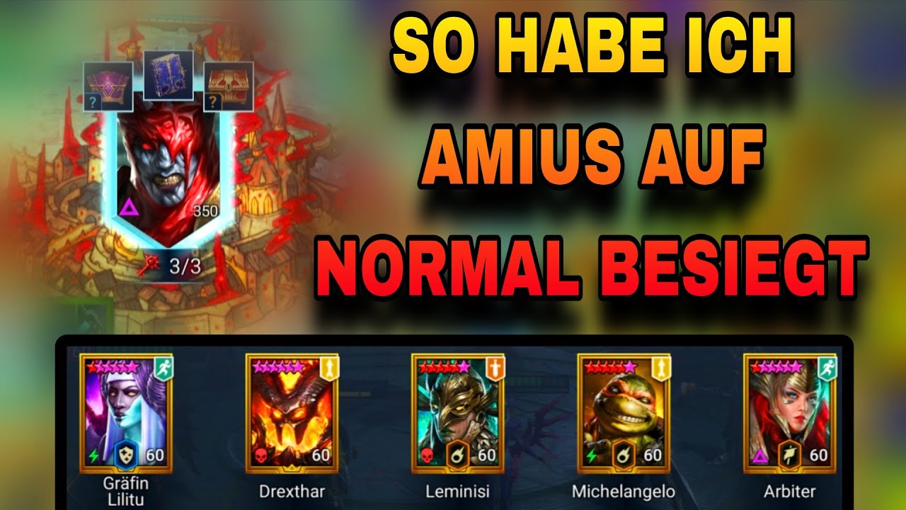 Ich hab Amius auf Normal besiegt und zeige euch wie! Raid Shadow Legends